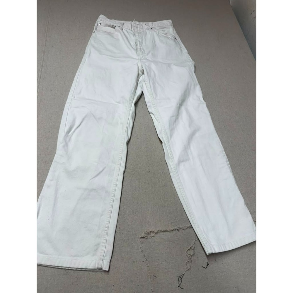 Uniqlo U Men’s White 100% Cotton Jeans Pants Size 26 [A80]